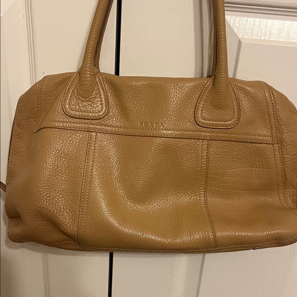 Prada Tan Leather Shoulder Bag